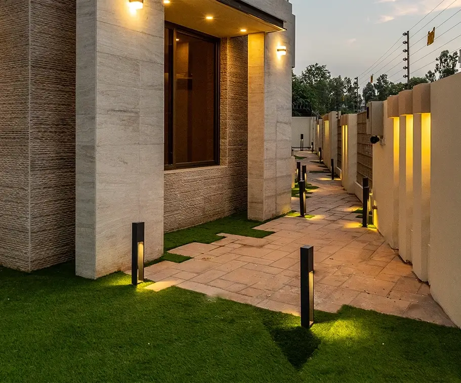 Bollard light used in outdoor of house bought from lighting store in Pakistan