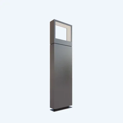 Modern bollard light with cutout or led light