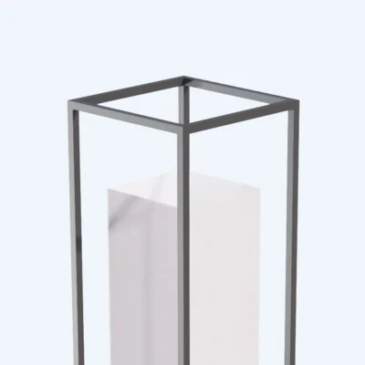 Modern Corner light for indoor use, metal frame and simple cloth used in construction